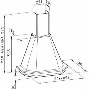 Pyramis Απορροφητήρας Καμινάδα Ρουστίκ Classic 90cm (065018102)